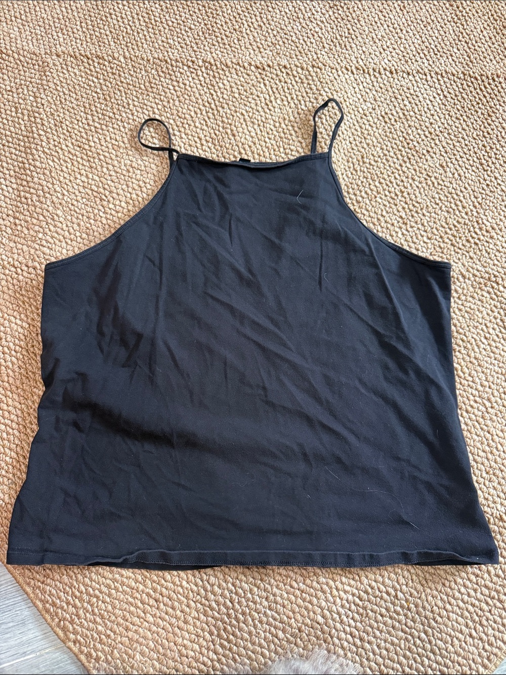 Express Black High-Neck Spaghetti Strap Camisole